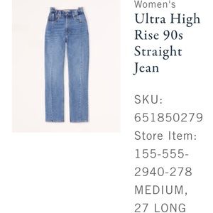 high rise 90s straight jean